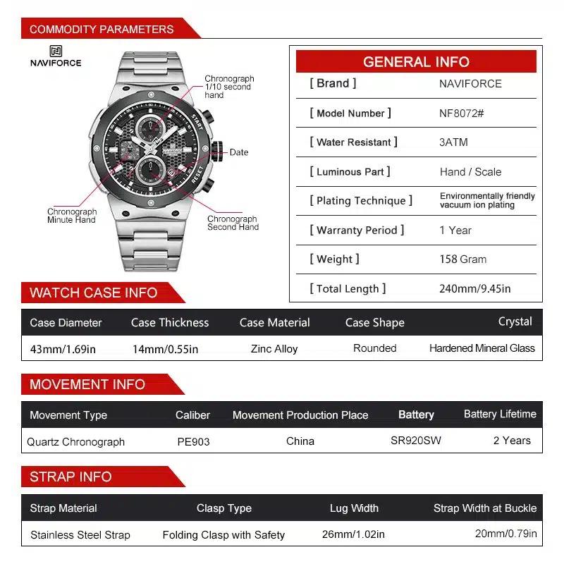 NAVIFORCE NF 8072